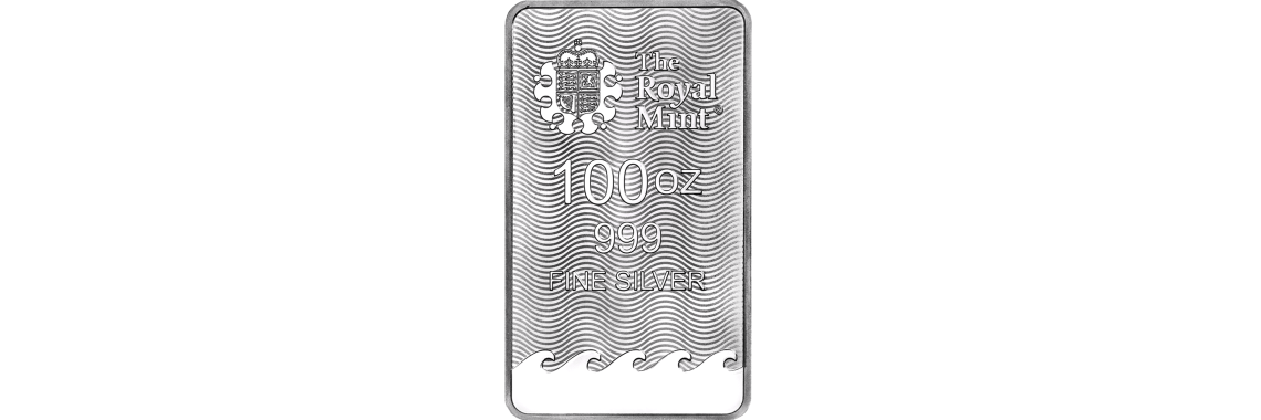 Britannia 100 oz Silver Minted Bar Bullion 999